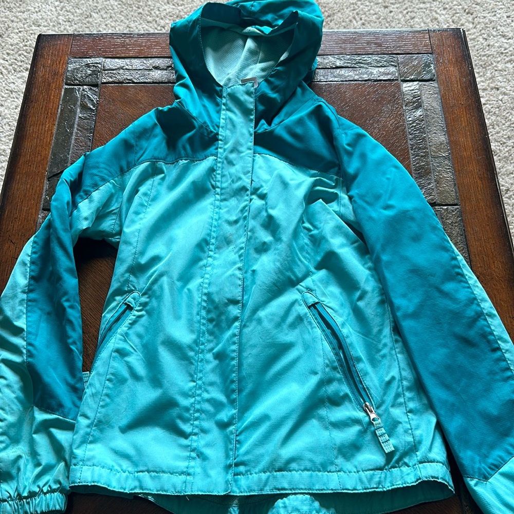 Champion Blue and teal spring/fall jacket size Large in girls